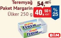 TEREMYAĞ PAKET MARGARİN 250 G fiyat ve kampanya bilgisi